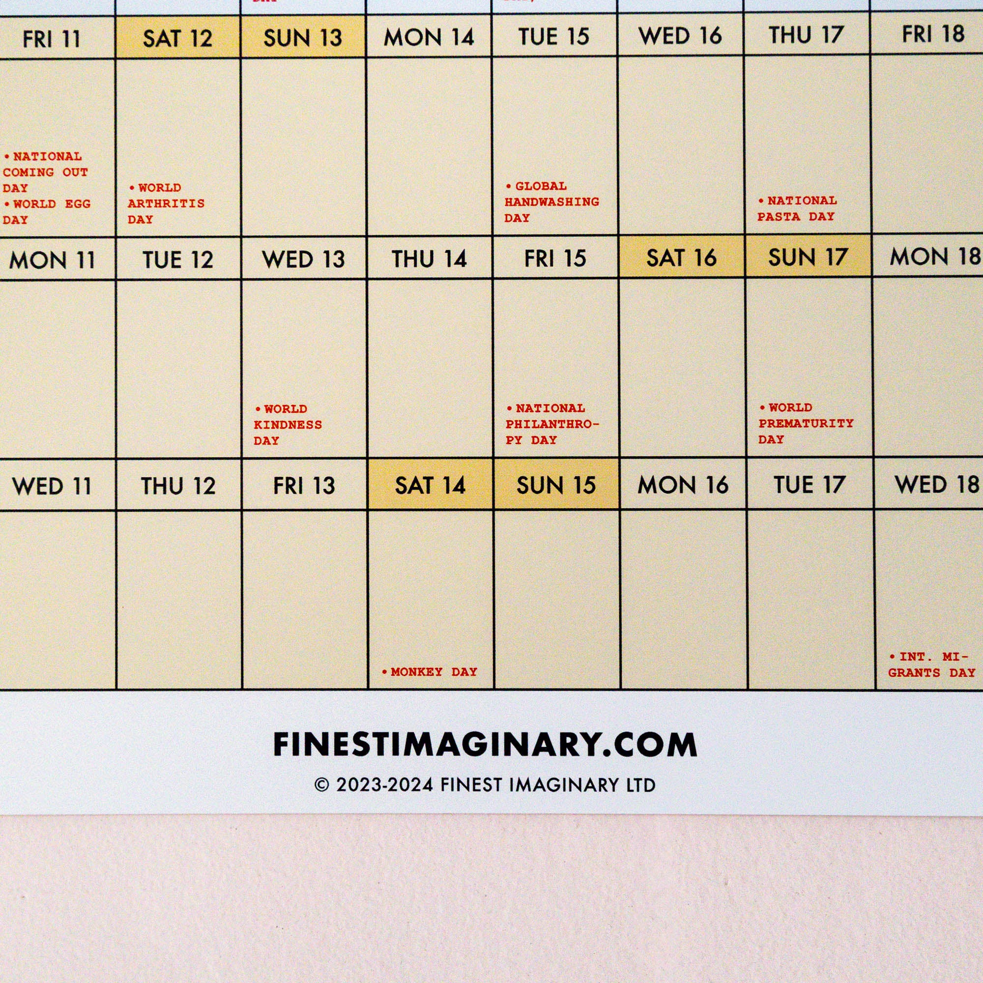 2024 Small Business Wall Planner