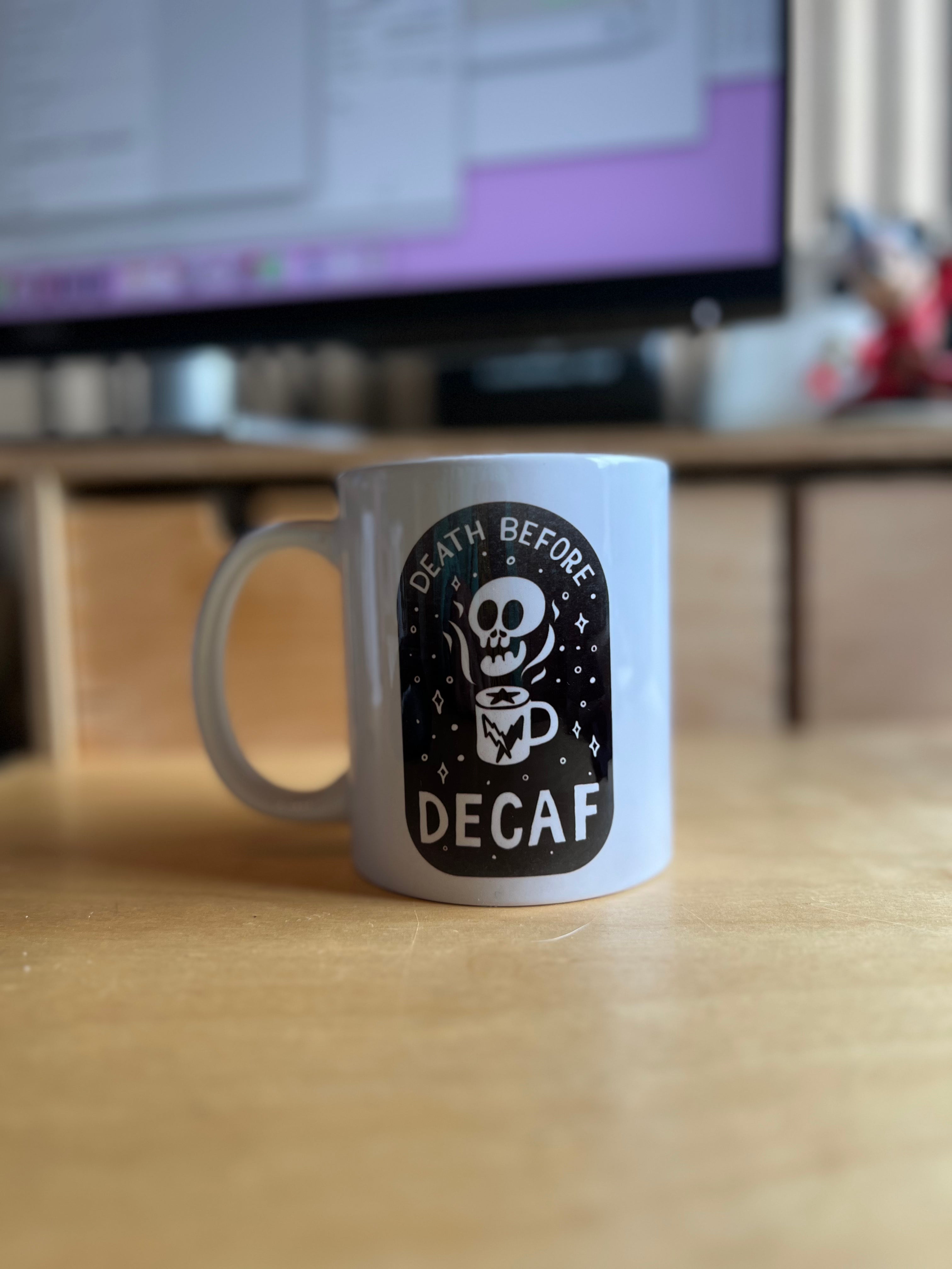SECONDS Death Before Decaf Mug #1