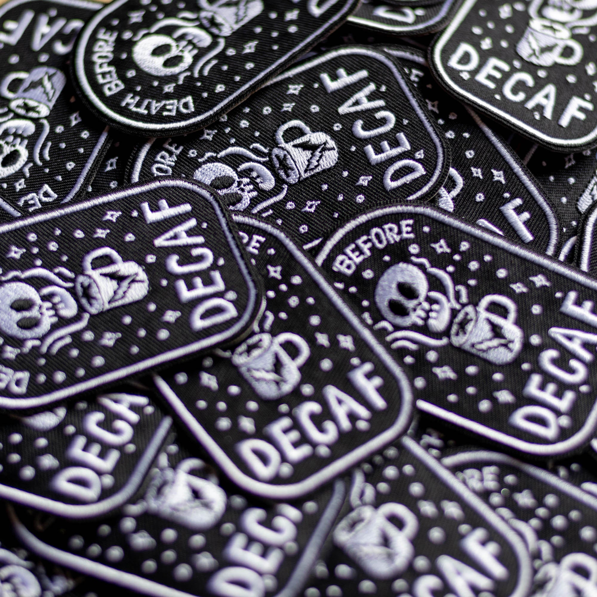Death Before Decaf Coffee Lover Patch