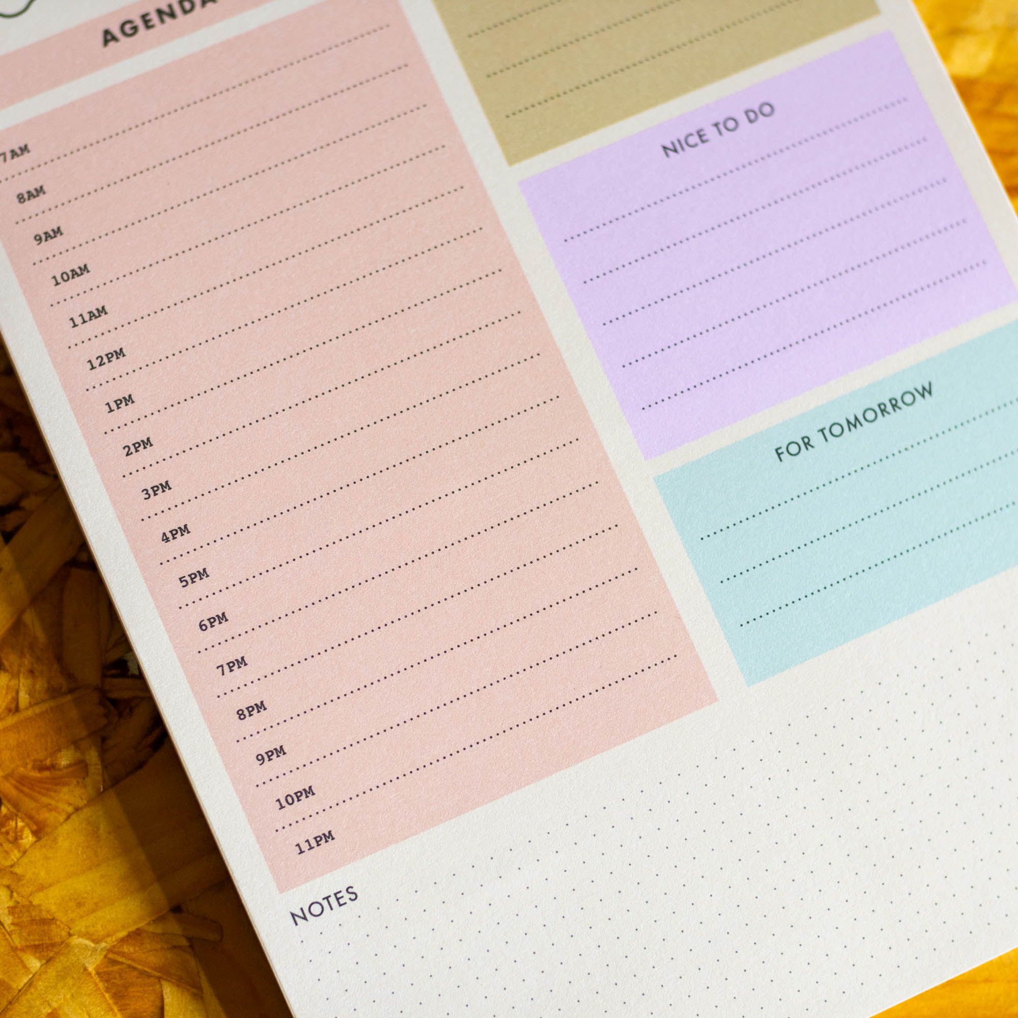 Colour Block Daily Plan A5 Notepad