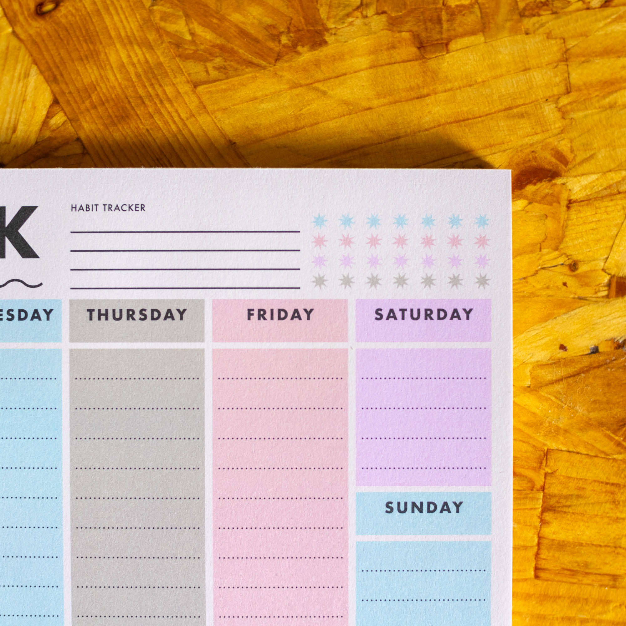 Colour Block This Week Planner A5 Notepad
