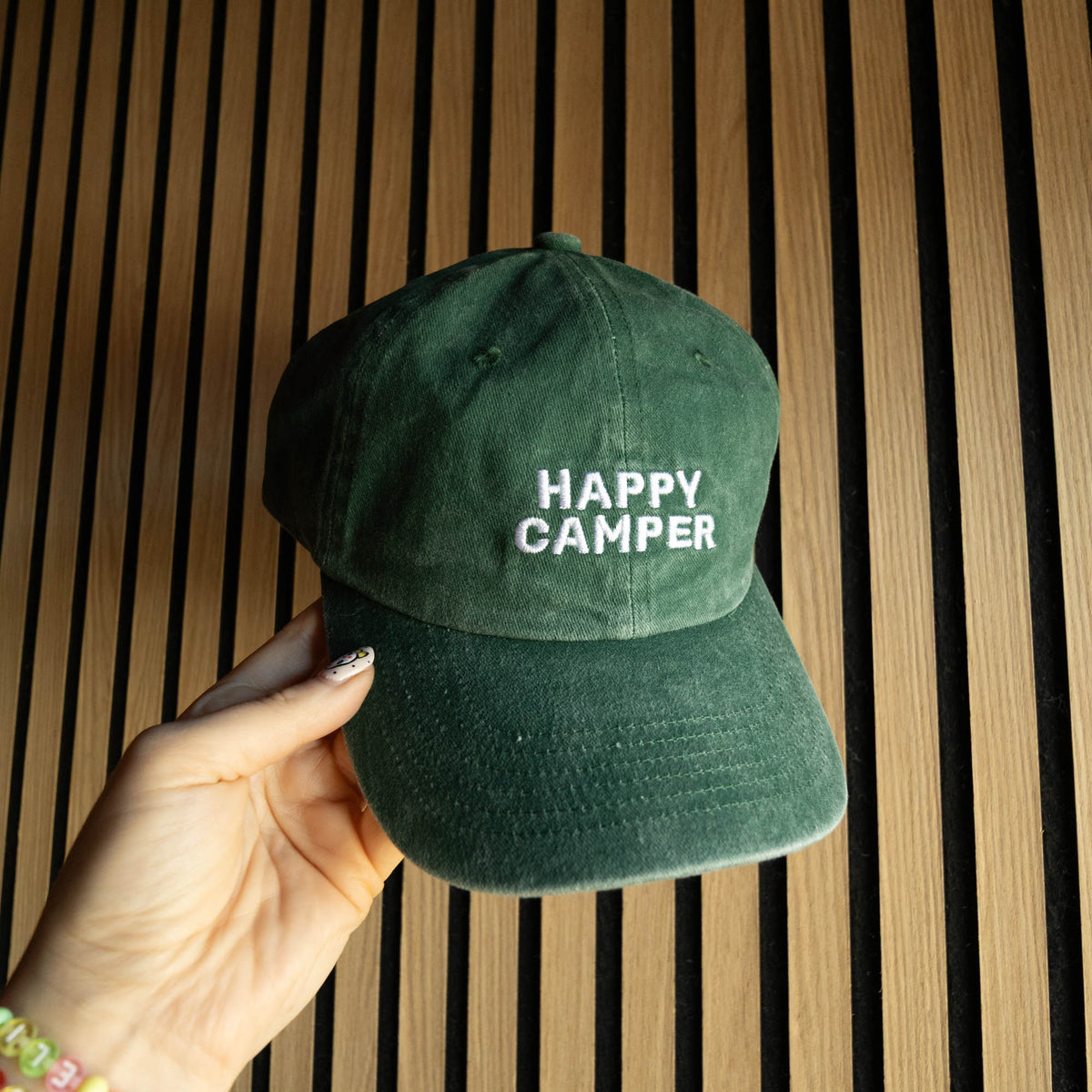 Happy Camper Vintage Style Dad Cap