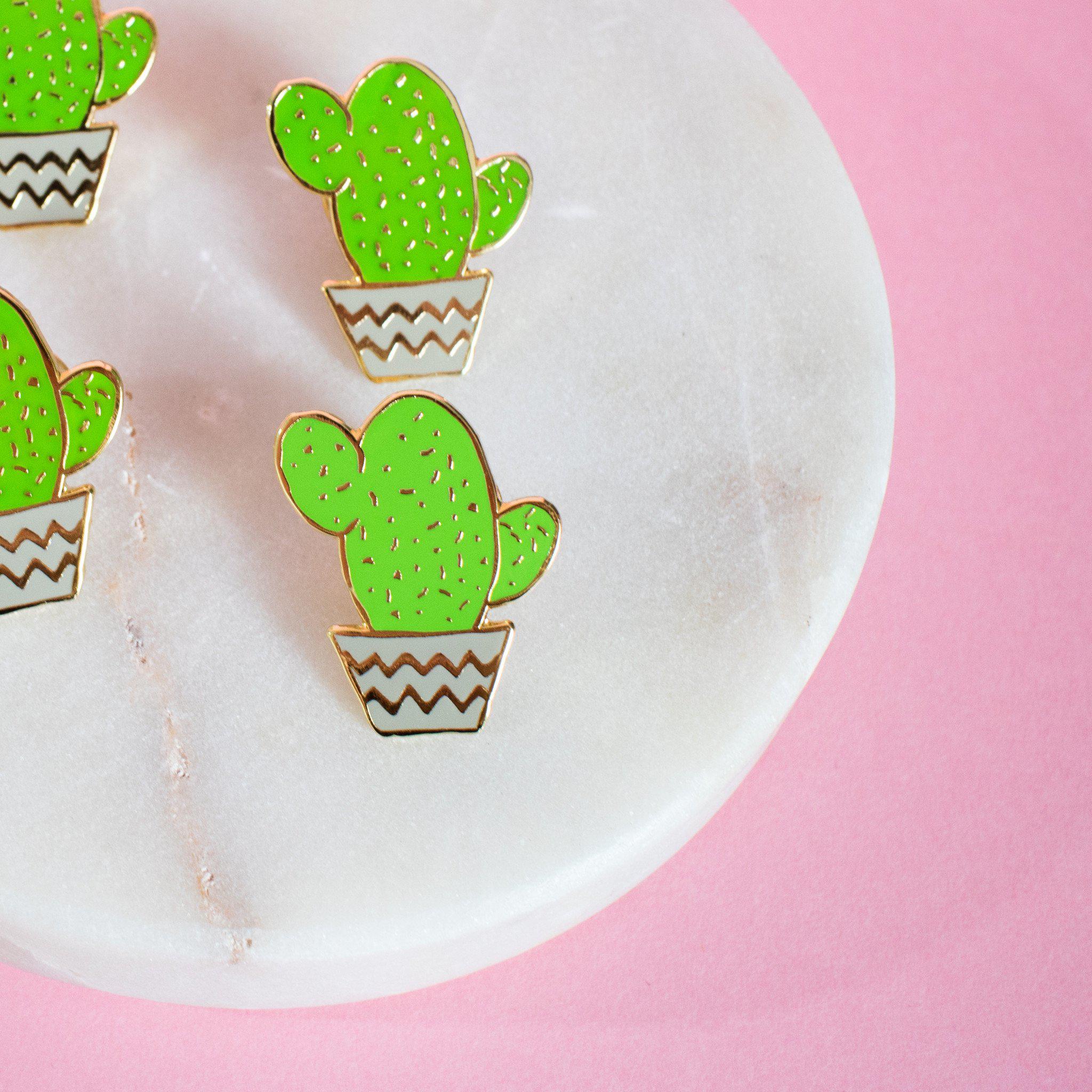 Cactus Pot Enamel Pin - Finest Imaginary