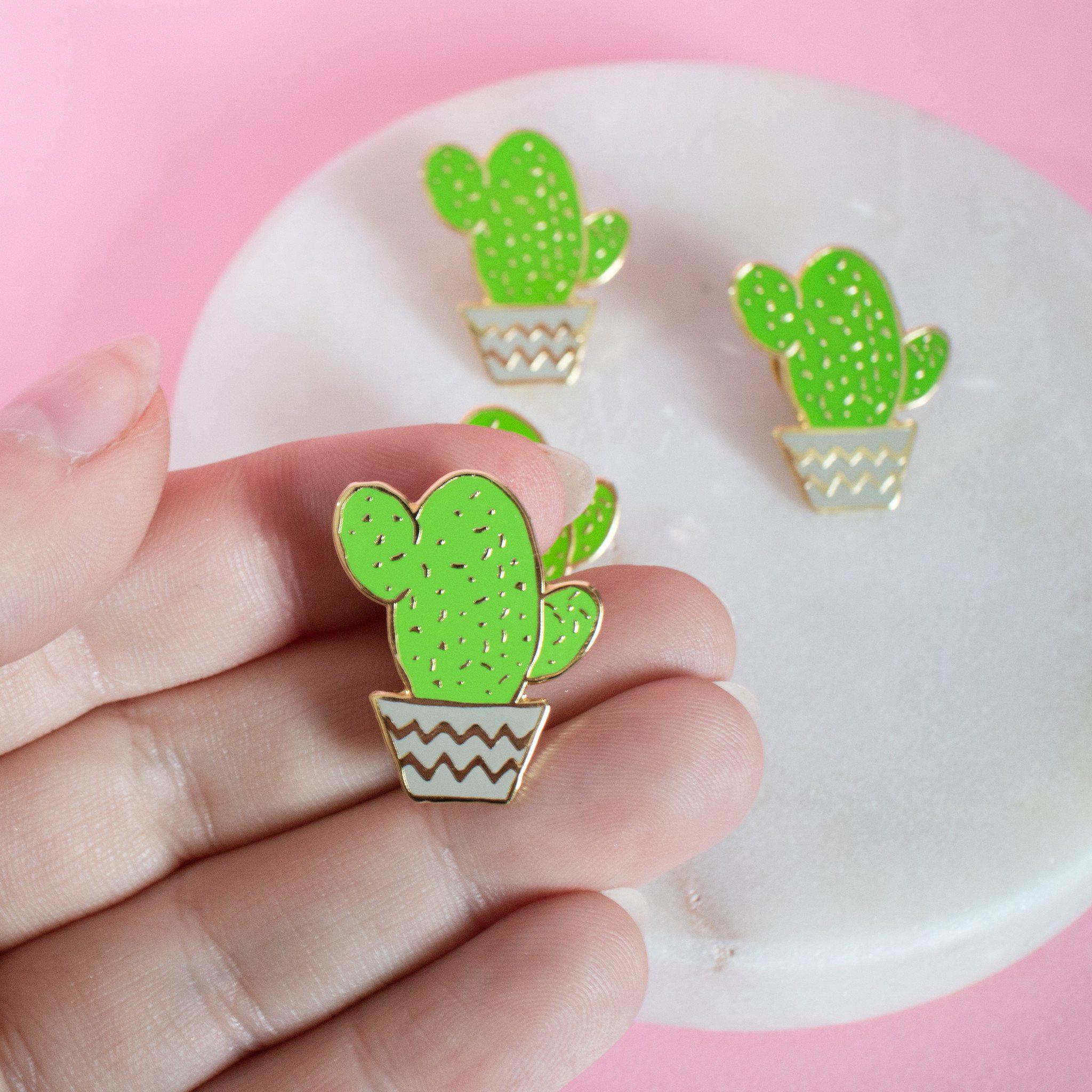 Cactus Pot Enamel Pin - Finest Imaginary