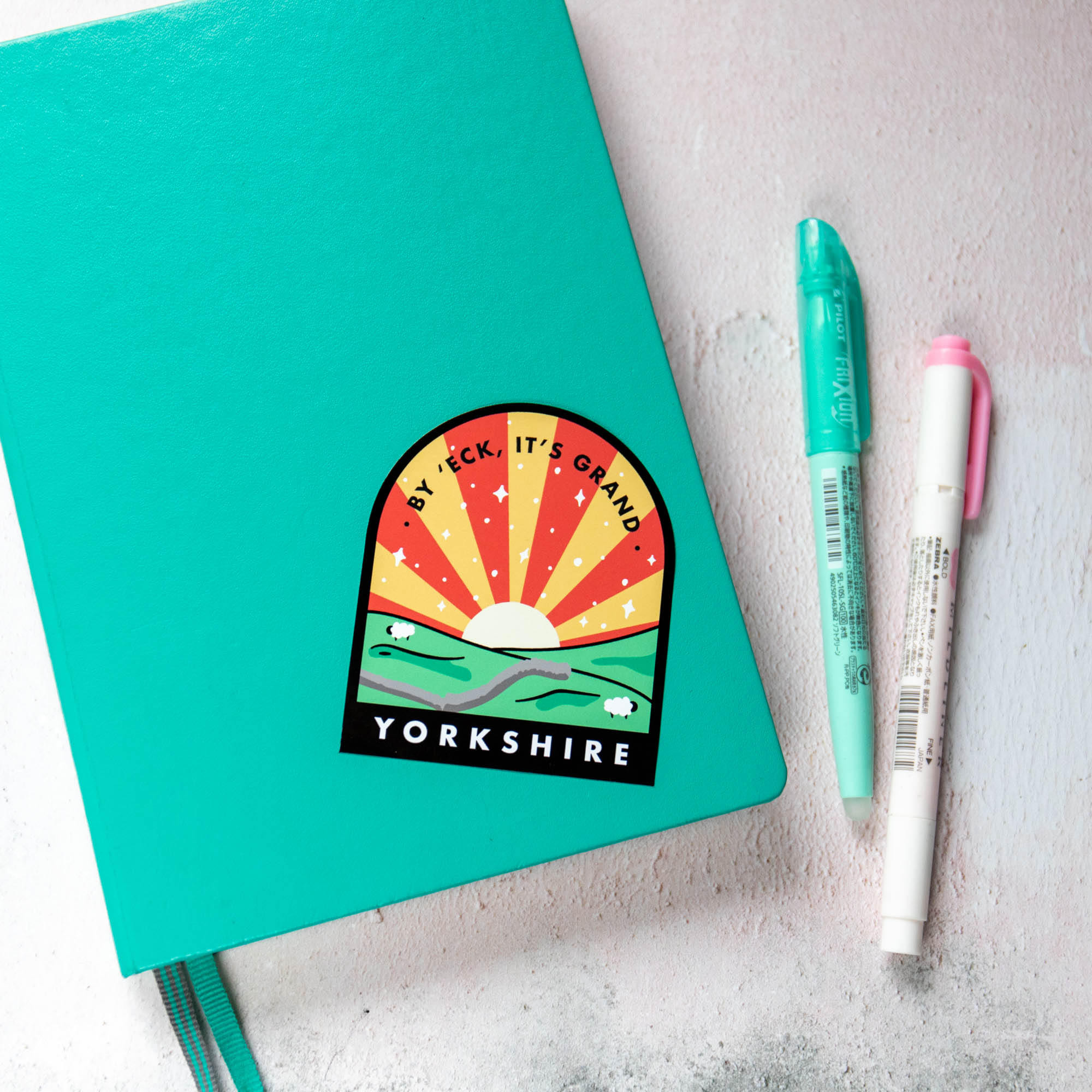 By 'Eck It's Grand, Yorkshire Large Vinyl Sticker - Finest Imaginary