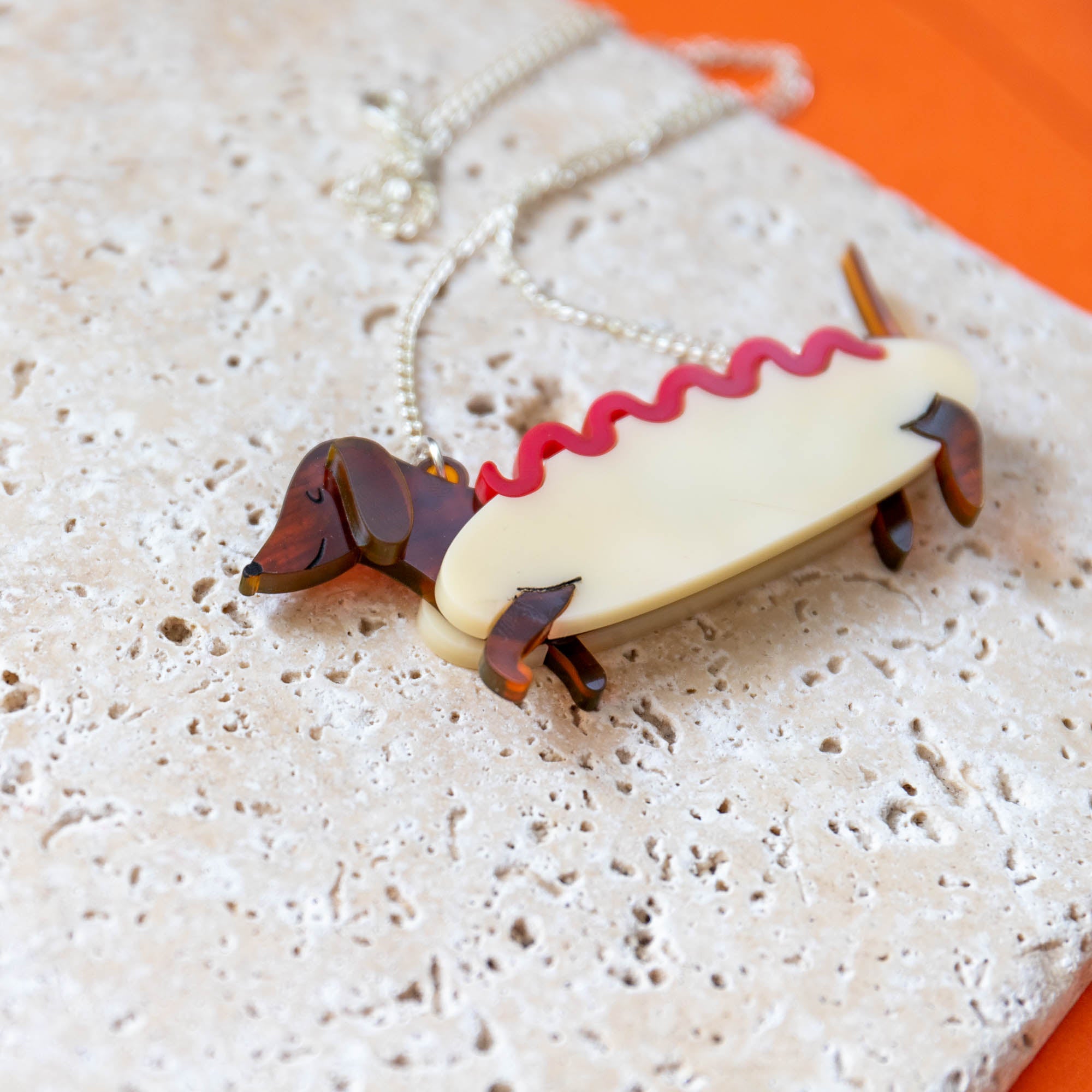 Dachshund Hot Dog Costume Necklace - Finest Imaginary