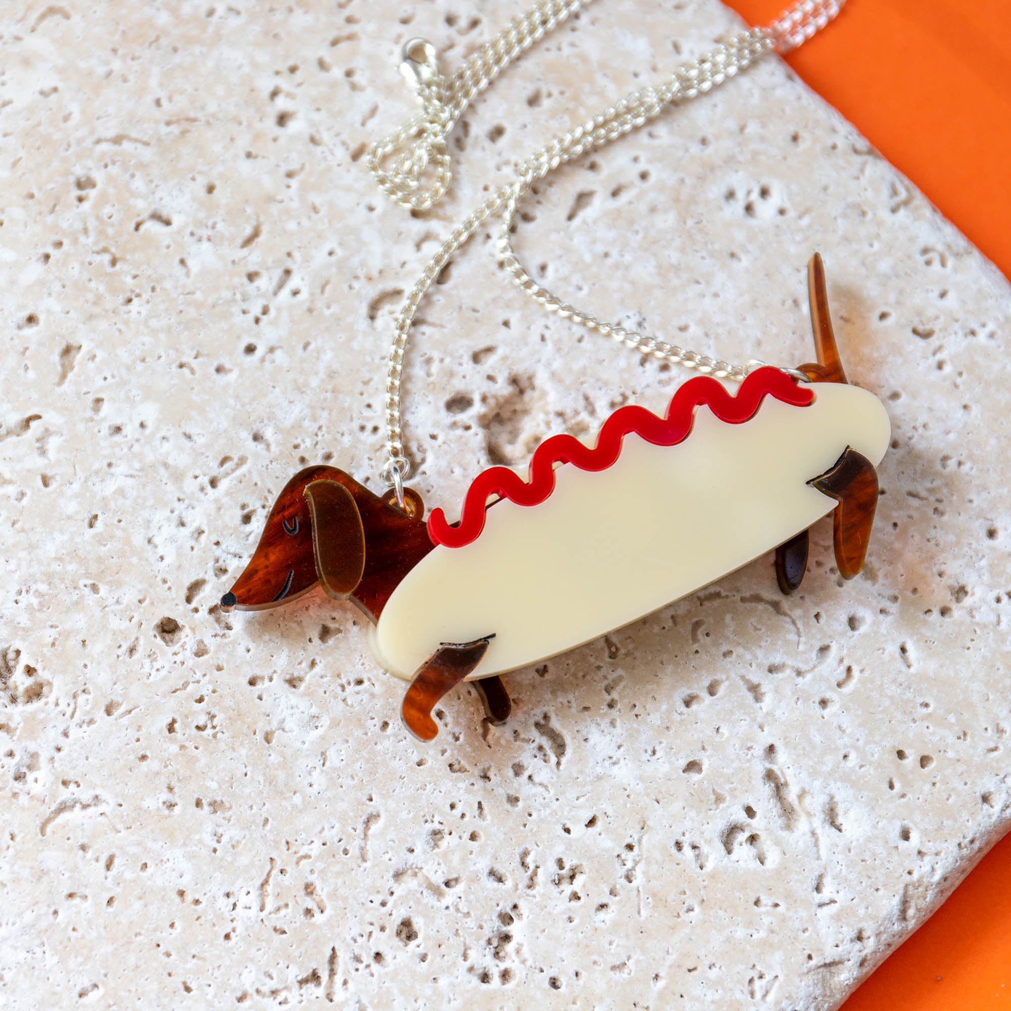Dachshund Hot Dog Costume Necklace - Finest Imaginary