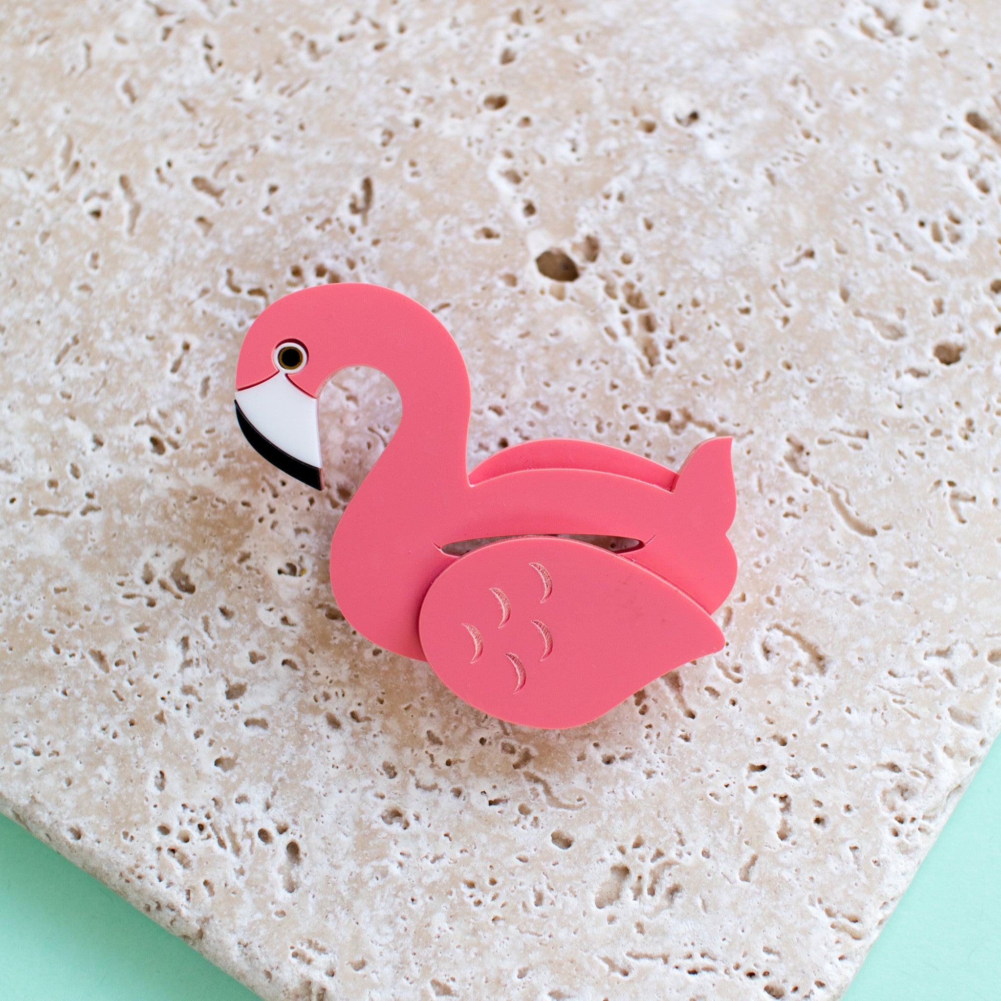 Flamingo Pool Float Brooch - Finest Imaginary