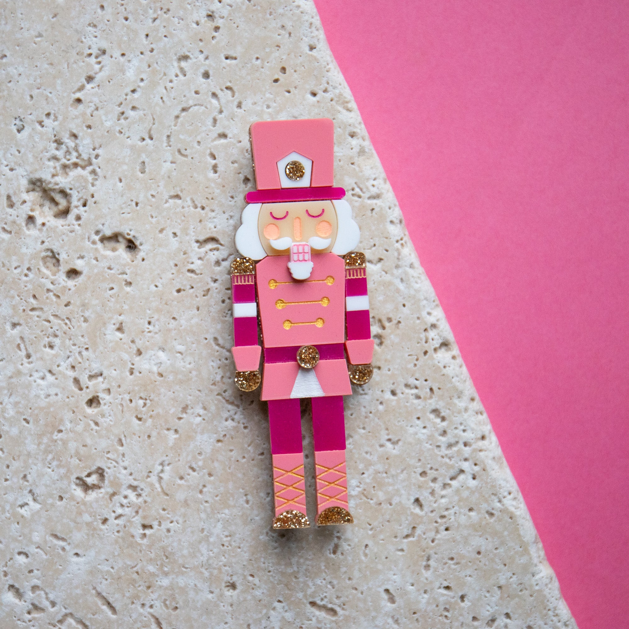 Nutcracker Brooch Pink - Finest Imaginary