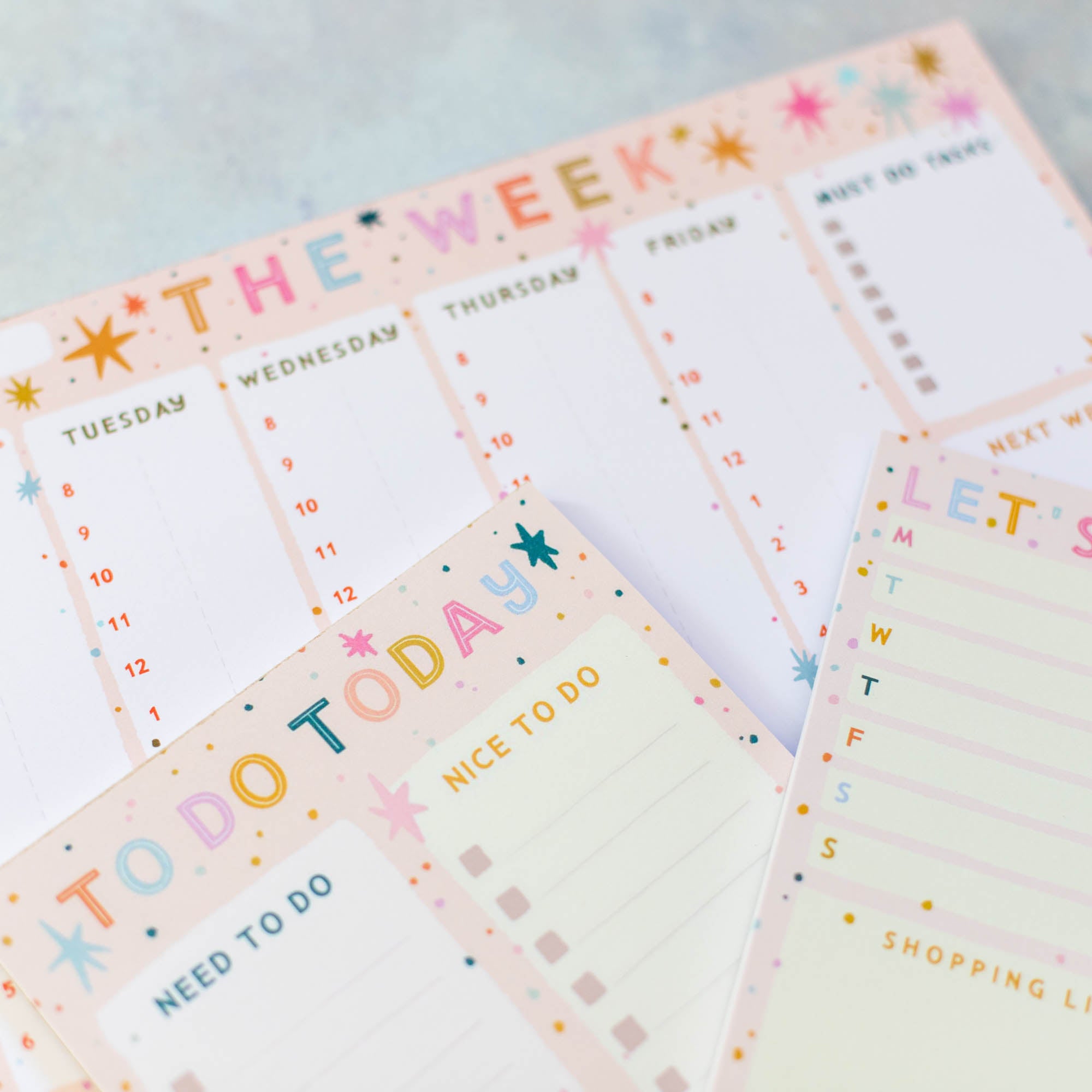 Colourful Stars Planner Pad Set - Finest Imaginary