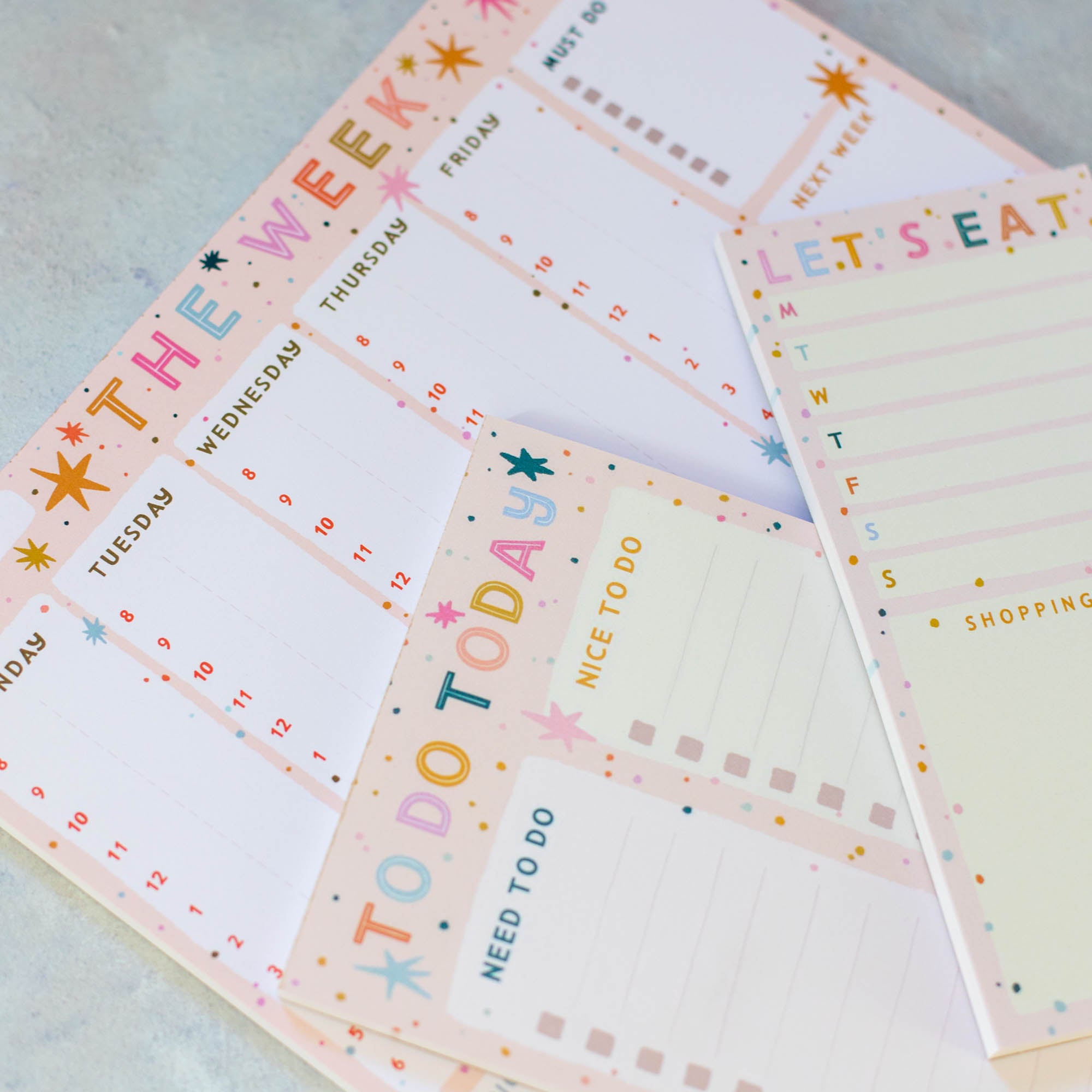 Colourful Stars Planner Pad Set - Finest Imaginary