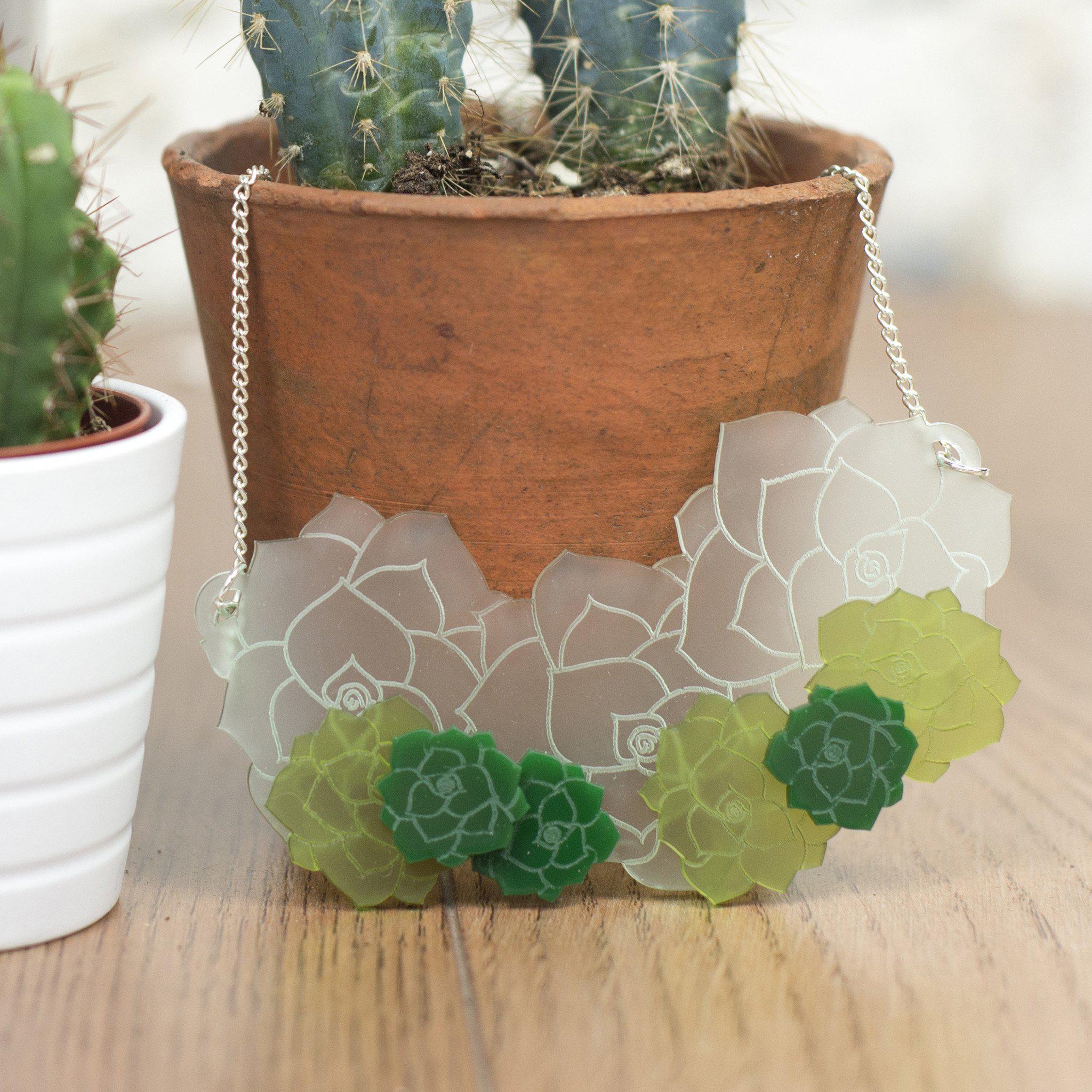 Echeveria Succulent Necklace - Finest Imaginary