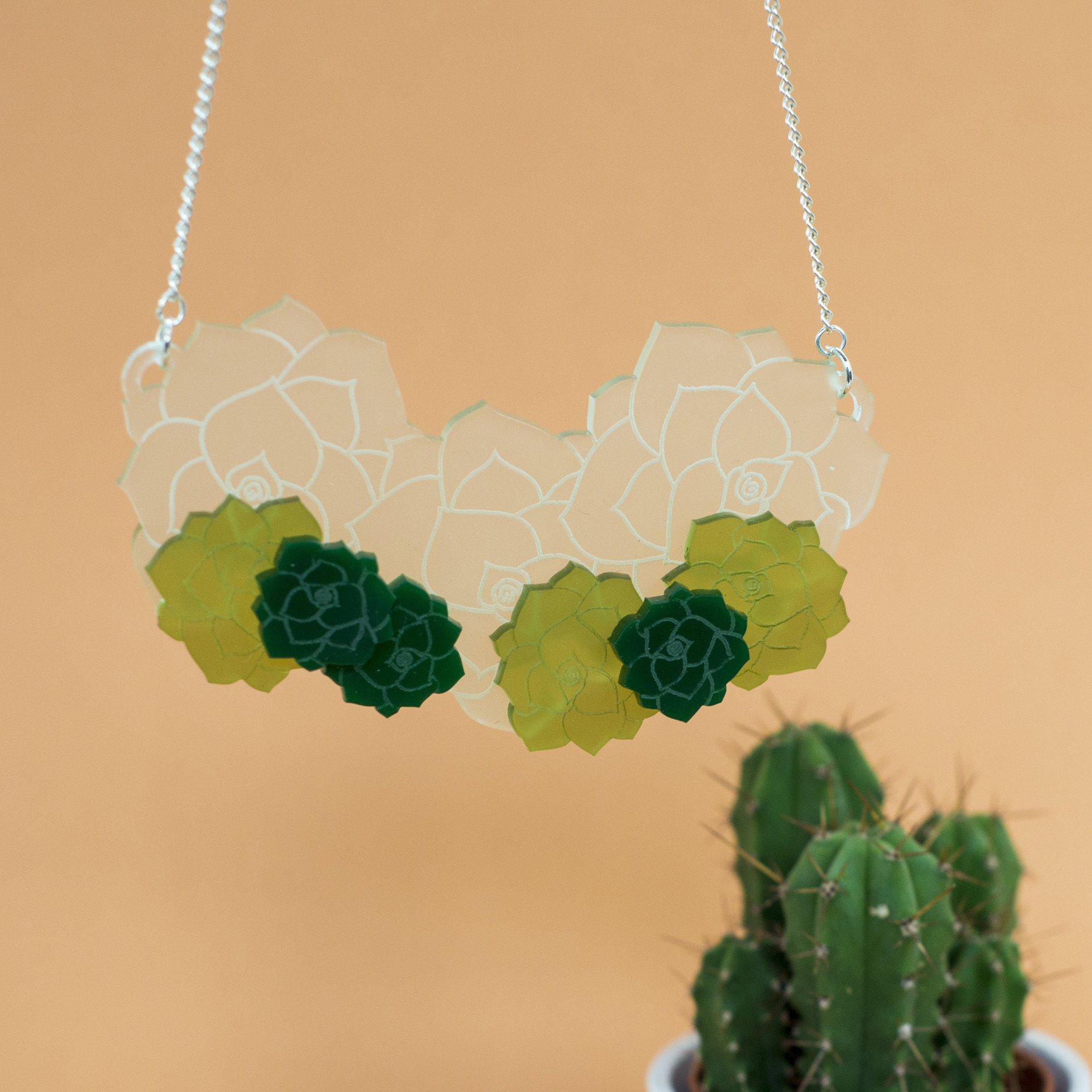 Echeveria Succulent Necklace - Finest Imaginary