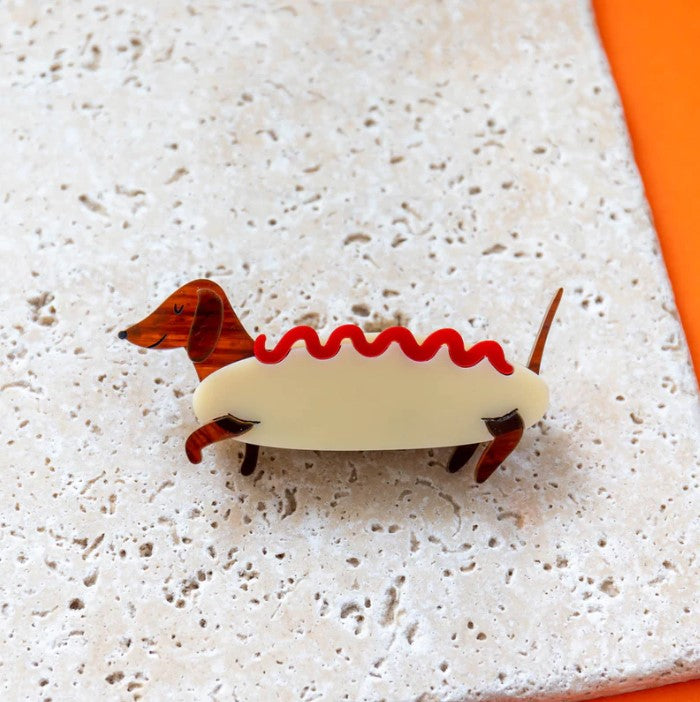 sausage dog brooch by Finest imaginary