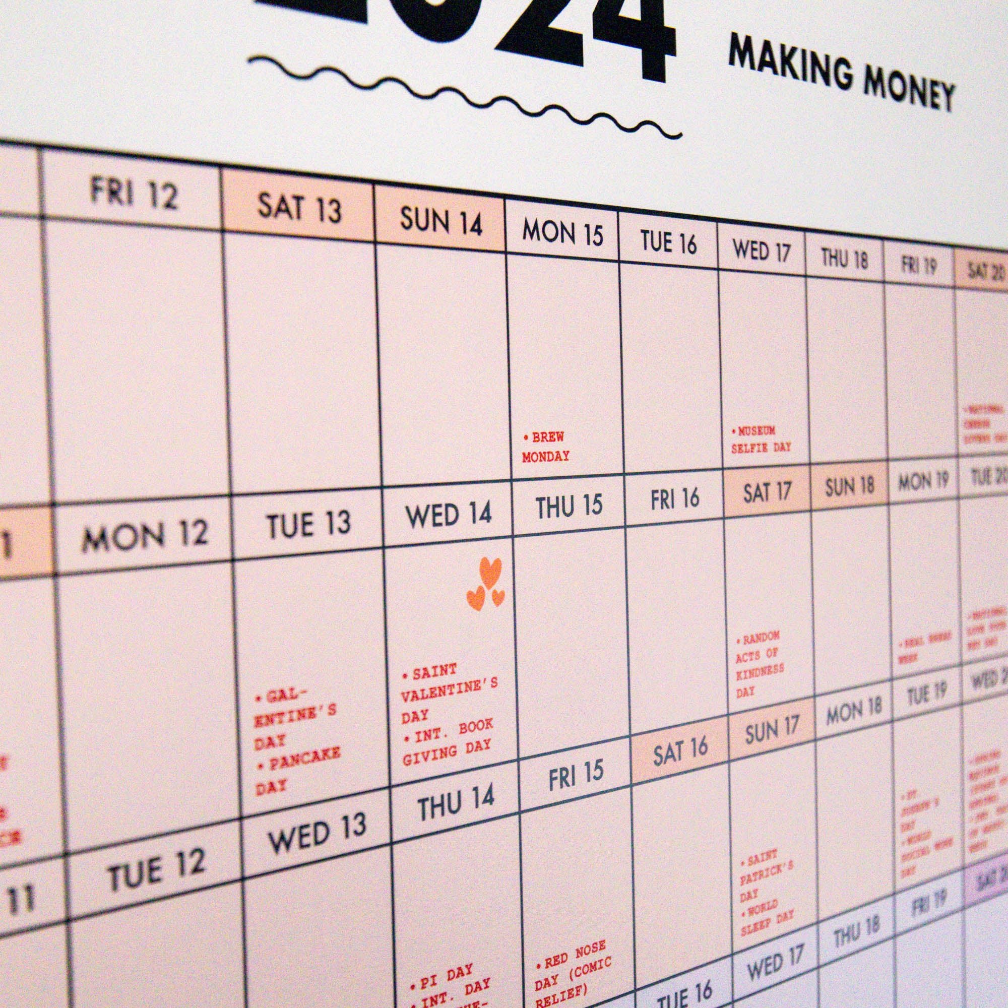2024 Small Business Wall Planner