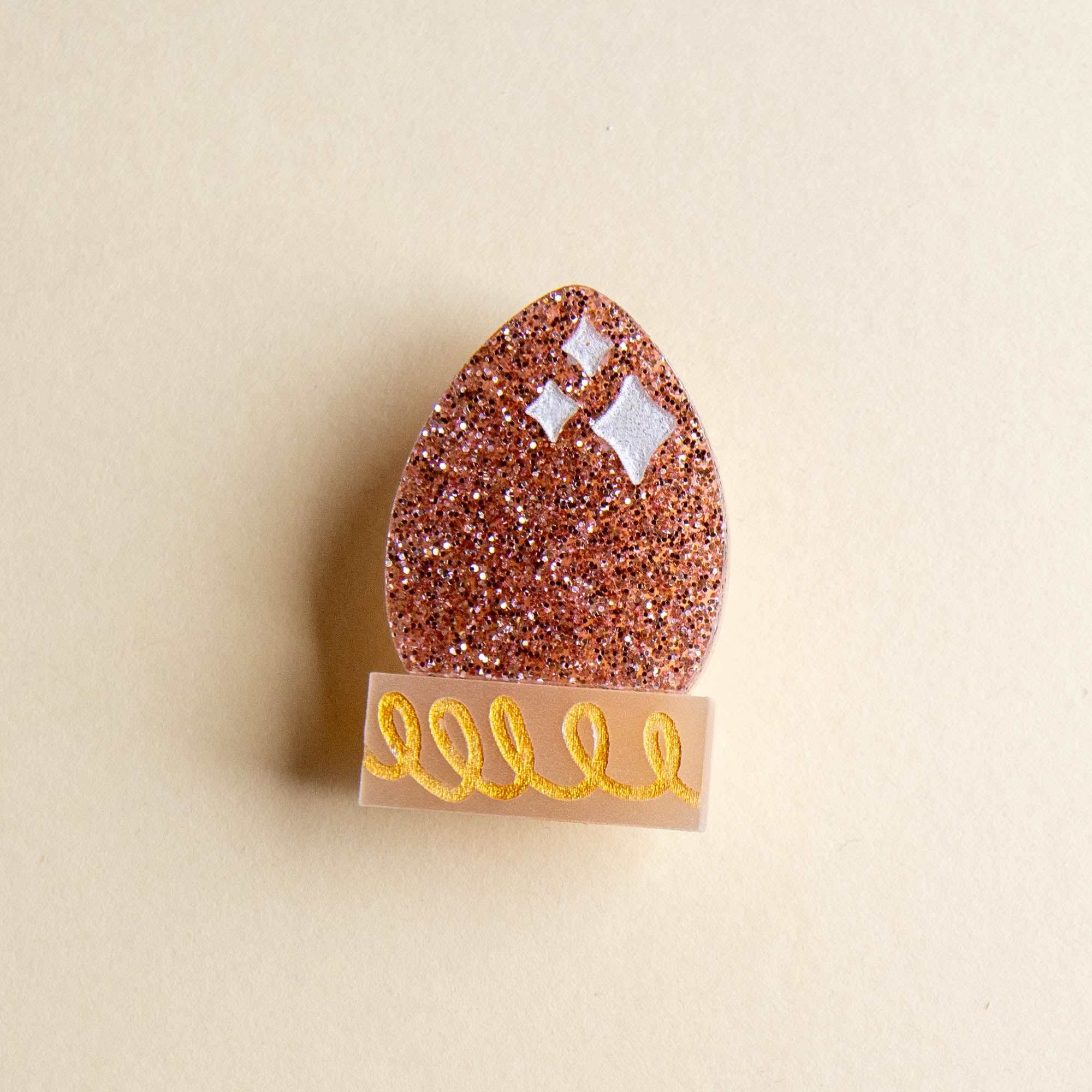 Glitter brooch on sale