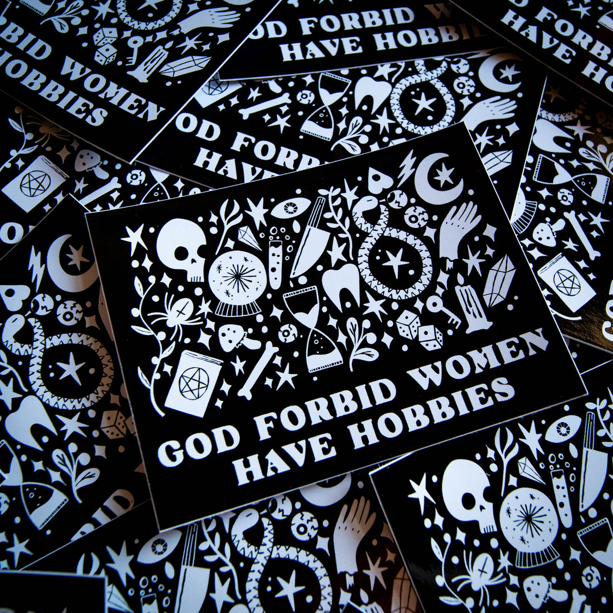 God Forbid Women Have Hobbies Vinyl Sticker