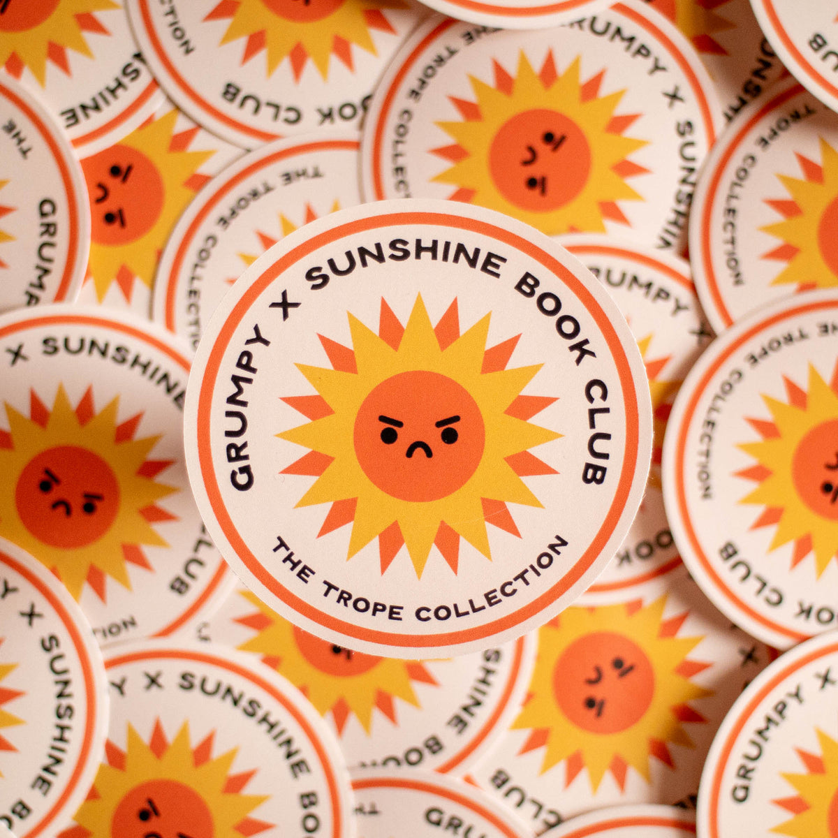 Grumpy x Sunshine Book Club Vinyl Sticker – Finest Imaginary
