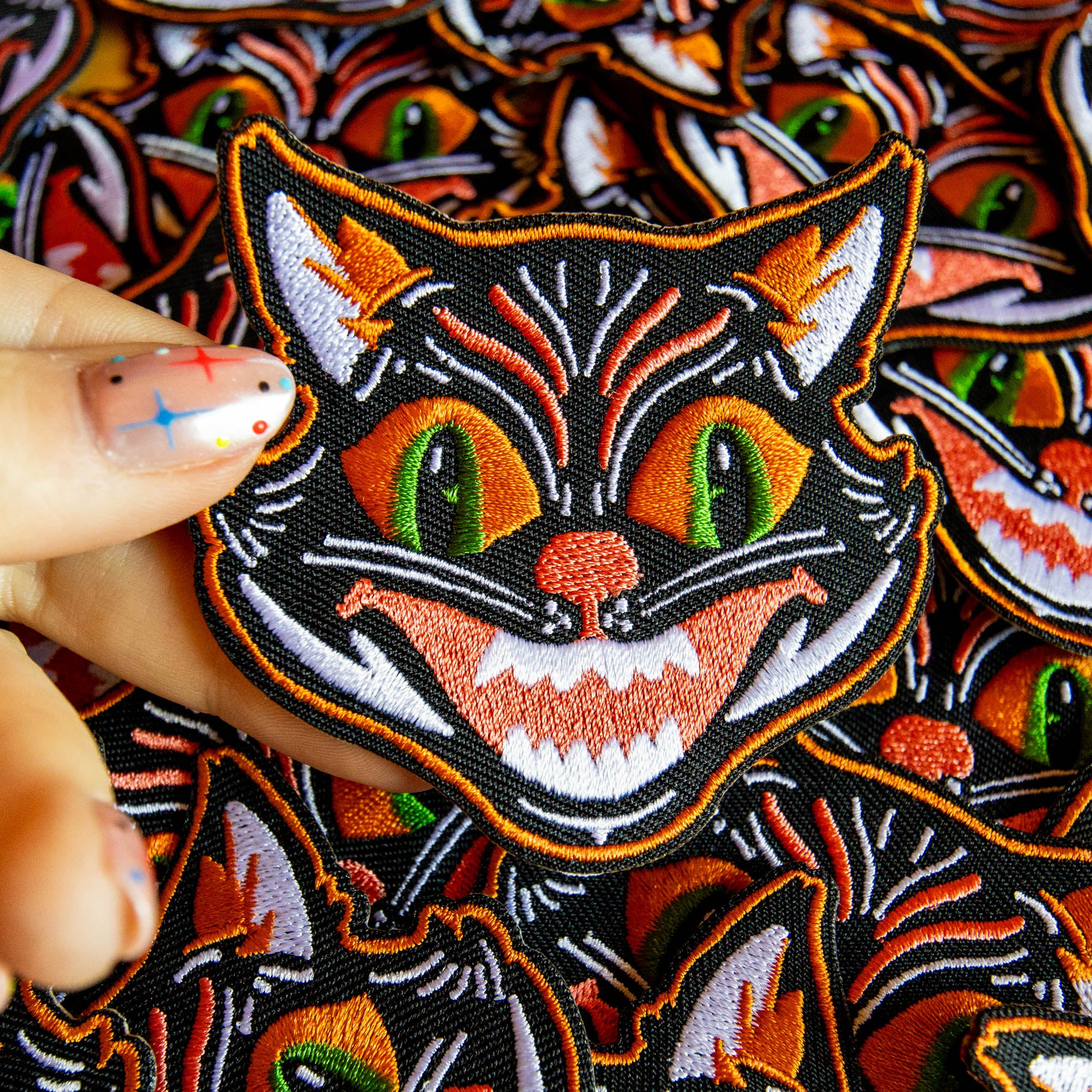 Vintage Hell Cat Embroidered Patch