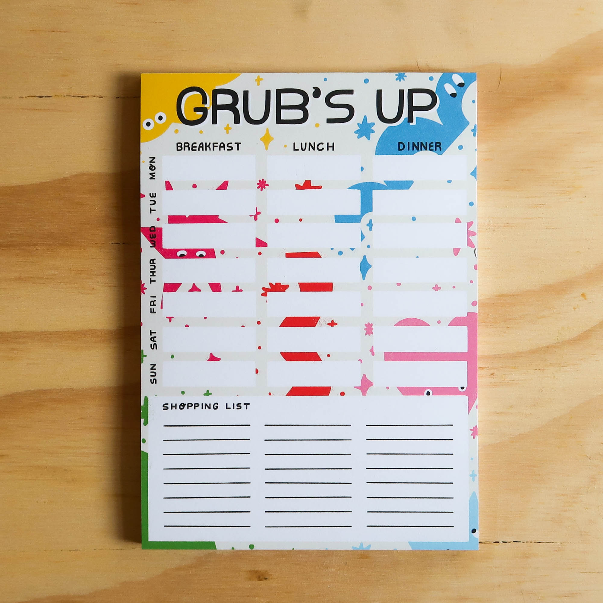 Grub's Up Meal Planner A5 Pad