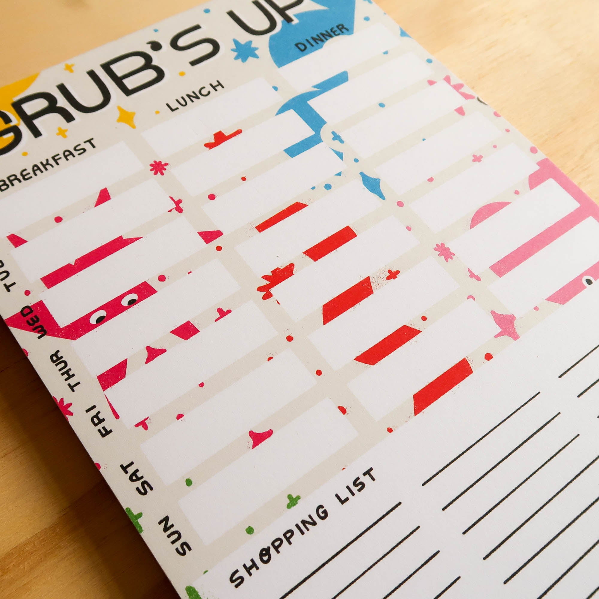 Grub's Up Meal Planner A5 Pad
