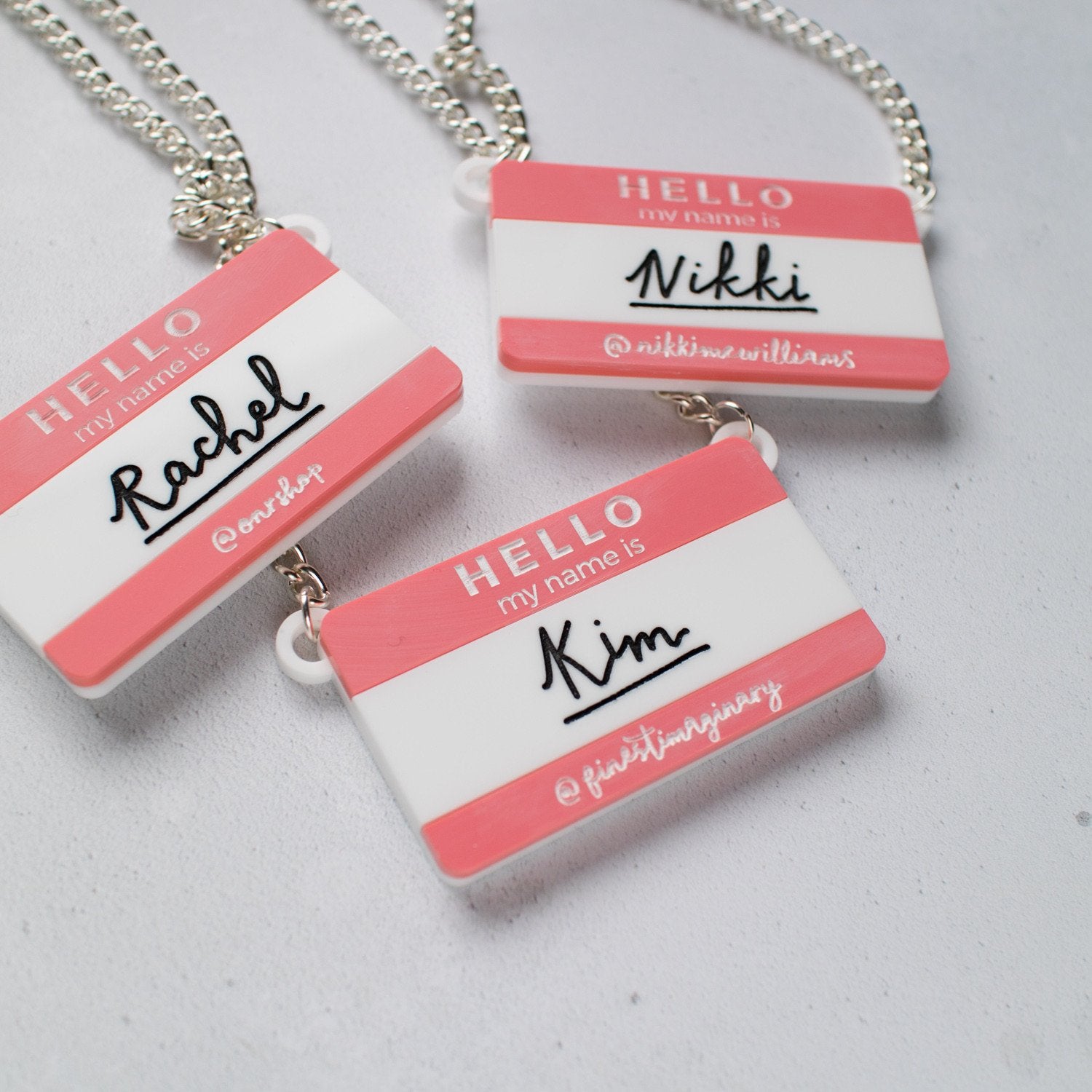 'Hello My Name Is..." Name Necklace/Brooch - Finest Imaginary