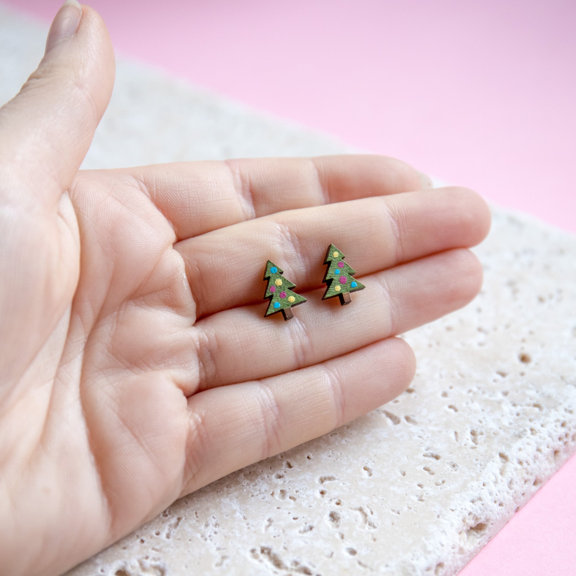 Little Christmas Tree Earrings - Finest Imaginary