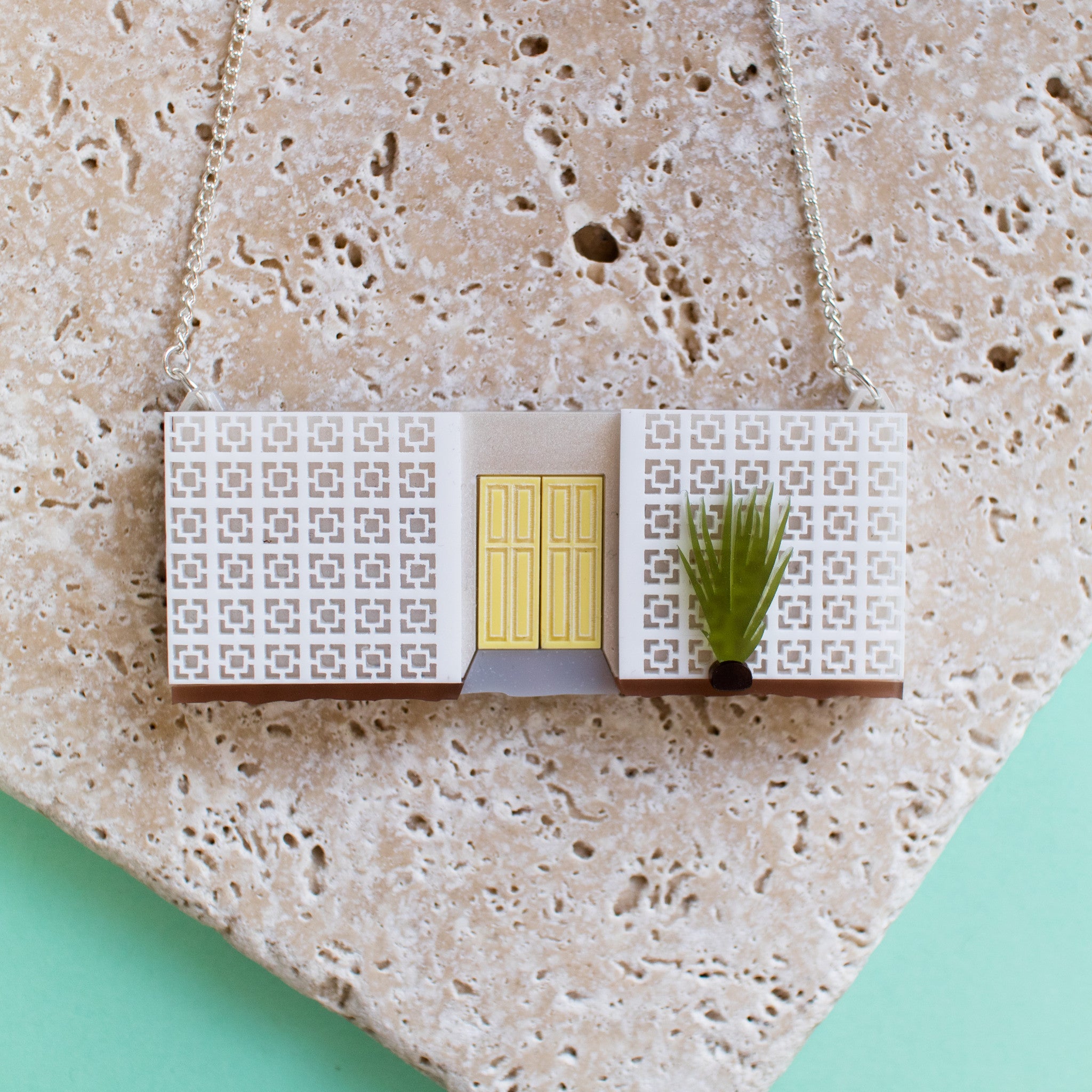 Palm Springs Mid-Century Block Wall Necklace - Finest Imaginary
