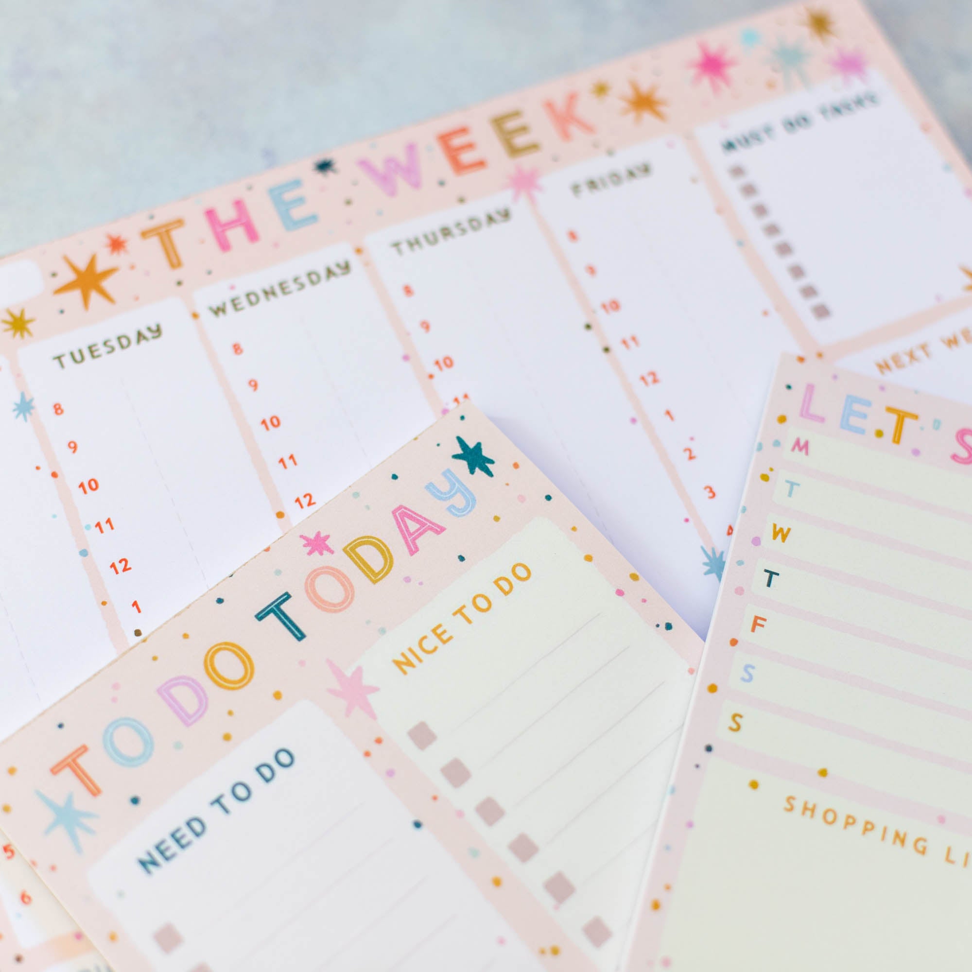 Colourful Stars Planner Pad Set - Finest Imaginary