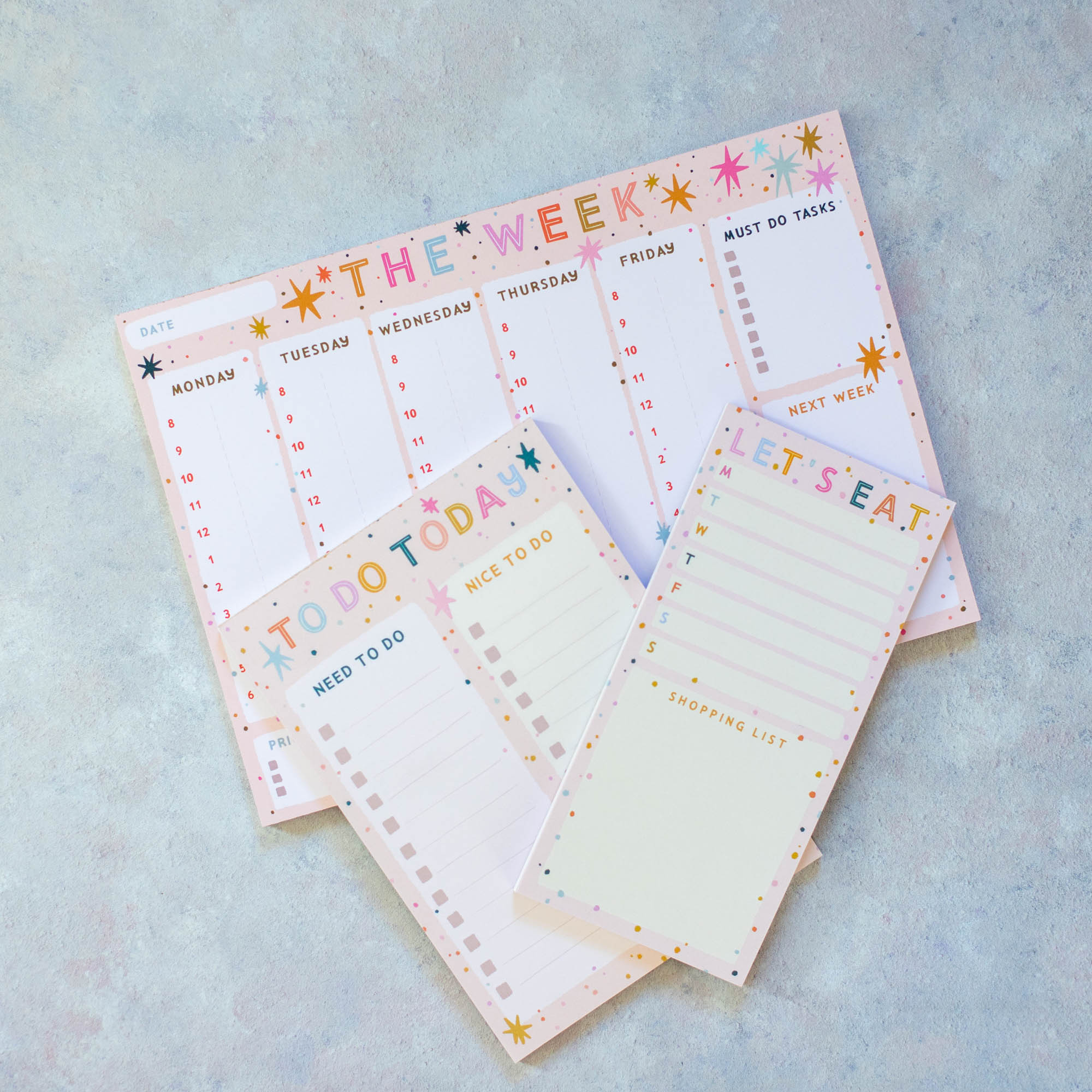 Colourful Stars Planner Pad Set - Finest Imaginary