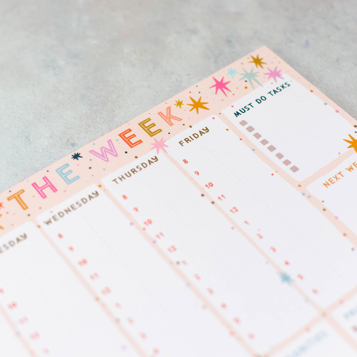 Week Topper The Week A4 Planner Pad – Finest Imaginary
